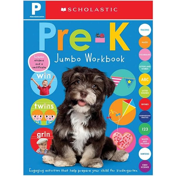 Scholastic - PRE-K Workbook with Motivational Stickers (Scholastic